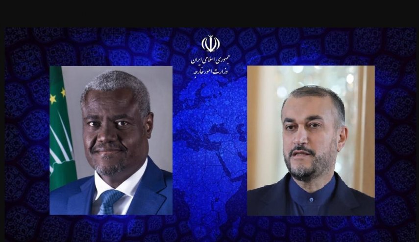 قدردانی امیرعبداللهیان از موضع رئیس کمیسیون اتحادیه آفریقا در برابر جنایت رژیم صهیونیستی