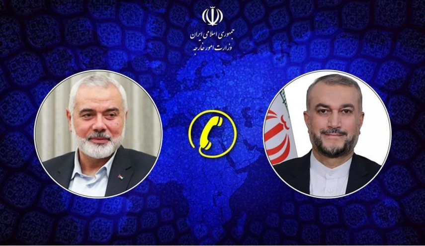  گفت‌وگوی تلفنی امیرعبداللهیان با اسماعیل هنیه درباره آخرین تحولات فلسطین
