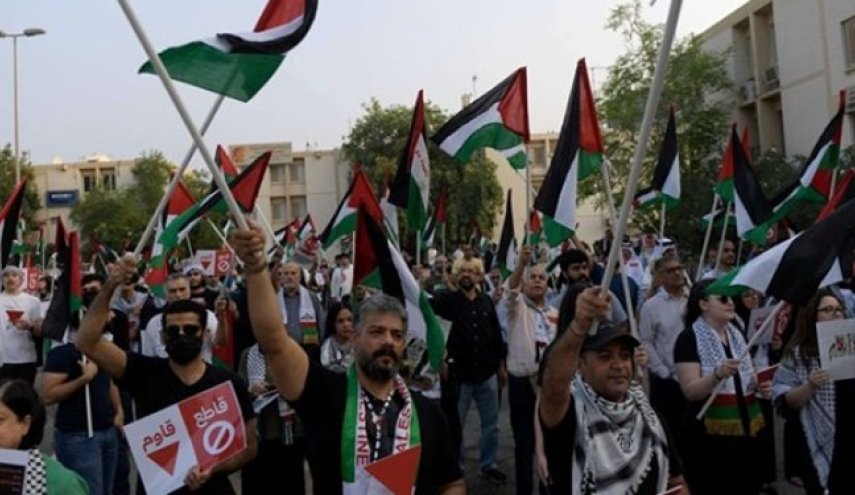 تظاهرات مردم بحرین در حمایت از فلسطین و یمن
