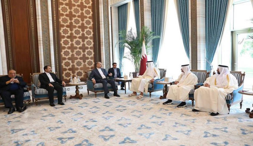 وزیر امورخارجه کشورمان با امیر قطر دیدار كرد