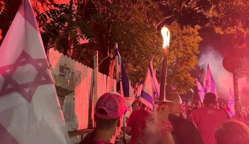 تظاهرات مقابل محل اقامت نتانیاهو در قدس اشغالی
