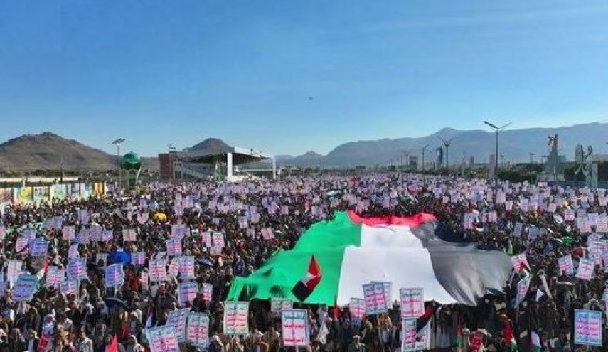 راهپیمایی گسترده یمنی‌ها در حمایت از غزه