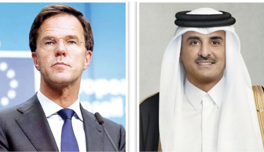 امیر قطر و نخست‌ وزیر هلند در رایزنی تلفنی آخرین تحولات غزه را بررسی کردند