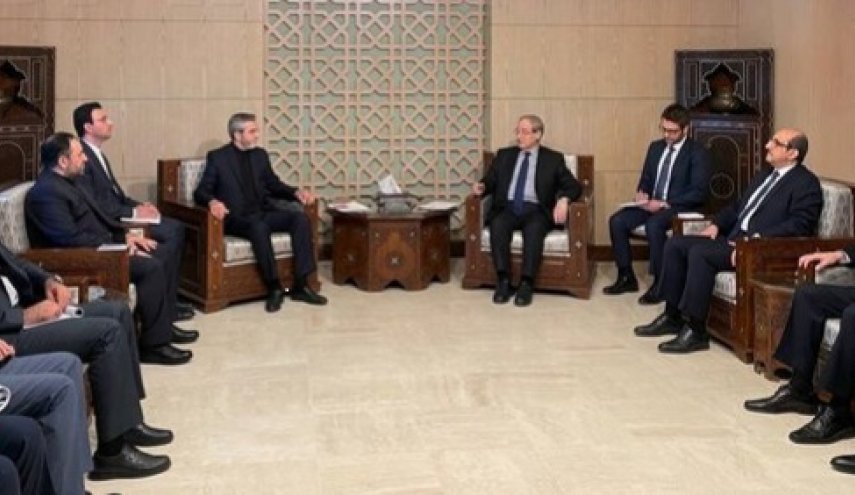 دیدار علی باقری با وزیر خارجه سوریه در دمشق 

