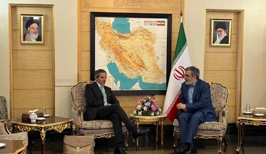 گفتگوی رئیس سازمان انرژی اتمی و گروسی
