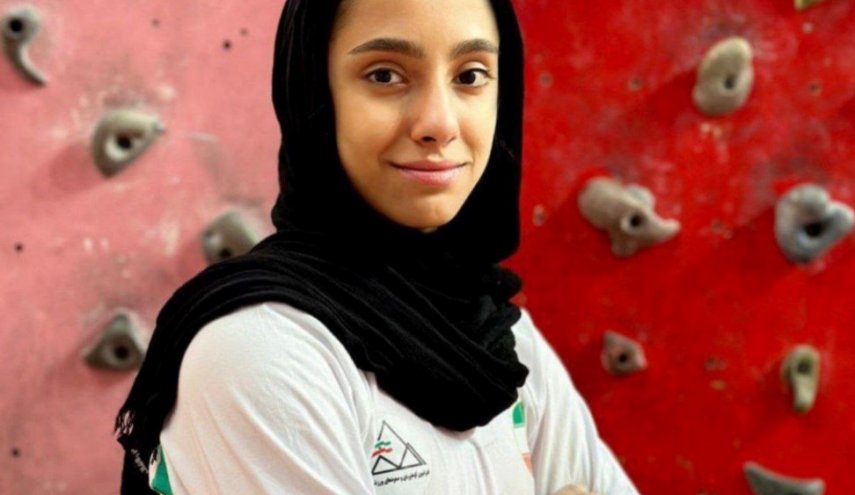 الرياضية الايرانية سارينا غفاري تتقلد الذهبية الثانية لتسلق الجدران 