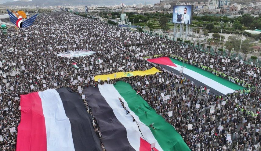 تظاهرات میلیونی یمنی‌ها در حمايت از فلسطین و لبنان
