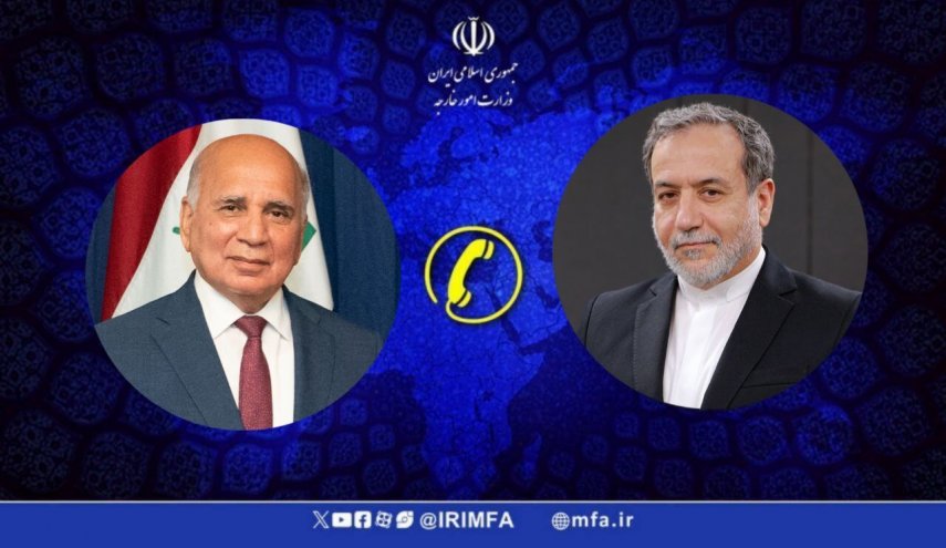 مباحثات هاتفیة بین وزیری خارجیة إیران والعراق حول تطورات المنطقة