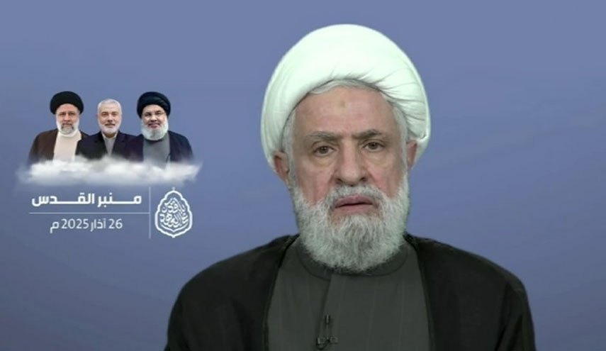 نعیم قاسم: محور مقاومت مدیون ایران و شهدایی مانند حاج قاسم است/ اسرا باید آزاد شوند و هیچ جایی برای عادی سازی و تسلیم وجود ندارد