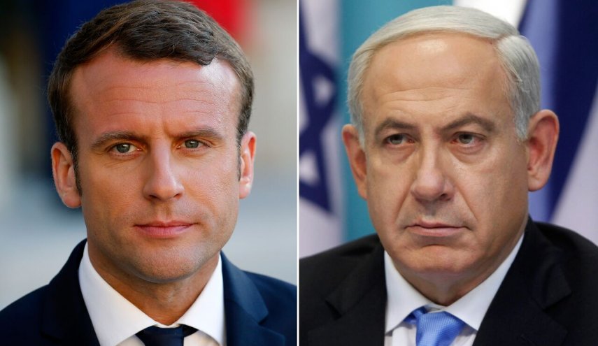 مخالفت نتانیاهو با تشکیل کشور فلسطینی در گفت‌وگو با مکرون