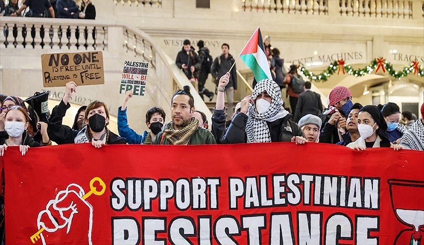 احتجاجات للتضامن مع الشعب الفلسطيني في نيويورك 