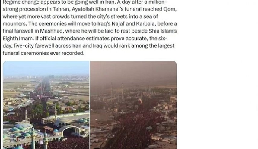بزرگترین تشییع جهان در ایران رقم خورد
