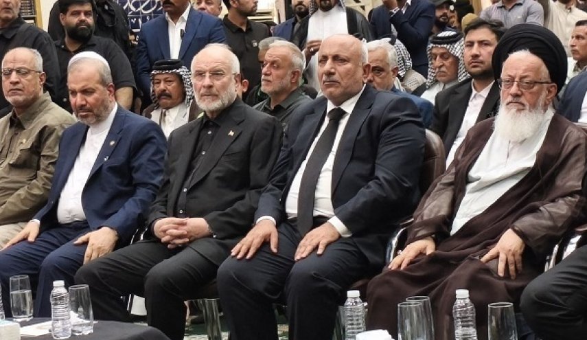 آغاز مراسم اربعین تدفین پیکر رهبر شهید در کربلا با حضور قالیباف